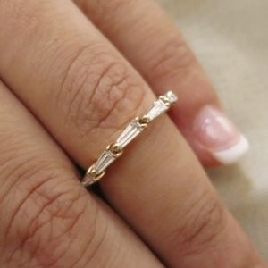 14k Yellow Gold Baguette Diamond Ring